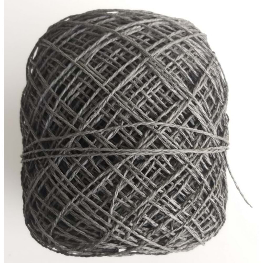 Çanta Aksesuar Sarılmış Kağıt İp Koyu Gri