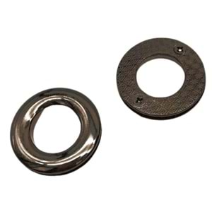 Çanta Aksesuar Füme Renk Yuvarlak Vidalı Kuş Gözü 2 Adet (İç ölçüsü 1.8 cm, Dış Ölçüsü 3.2 cm )