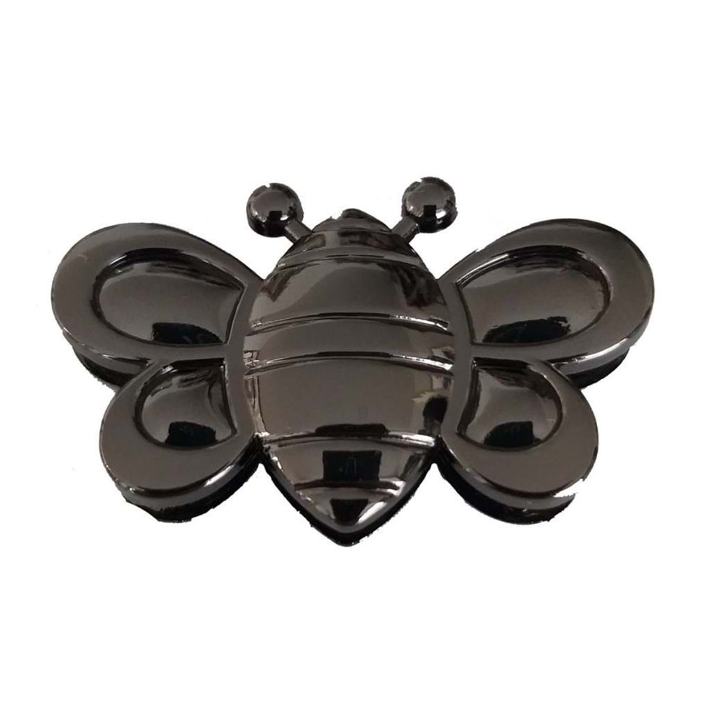 Çanta Aksesuar Kelebek Model Mıknatıslı Kilit Füme