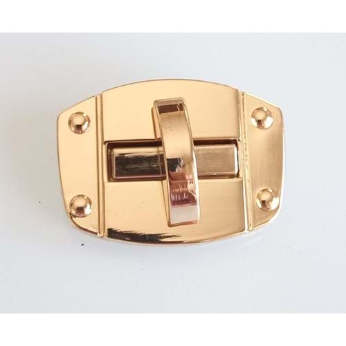 Çanta Aksesuar Büyük Boy Light Gold Renk Vidalı Kilit No:29