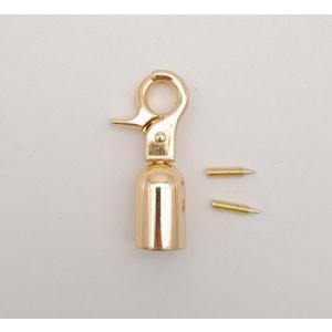 Çanta Aksesuar 12 mm Light Gold Renk Kancalı Kovan 1 Adet