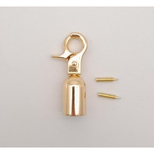 Çanta Aksesuar 12 mm Light Gold Renk Kancalı Kovan 1 Adet