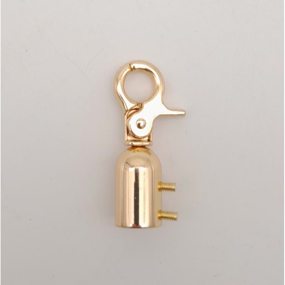 Çanta Aksesuar 12 mm Light Gold Renk Kancalı Kovan 1 Adet
