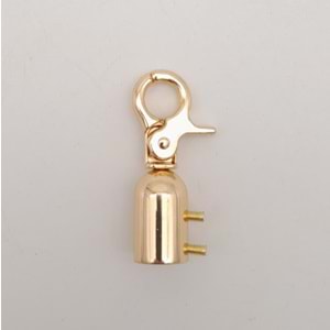 Çanta Aksesuar 12 mm Light Gold Renk Kancalı Kovan 1 Adet