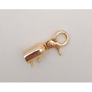 Çanta Aksesuar 12 mm Light Gold Renk Kancalı Kovan 1 Adet