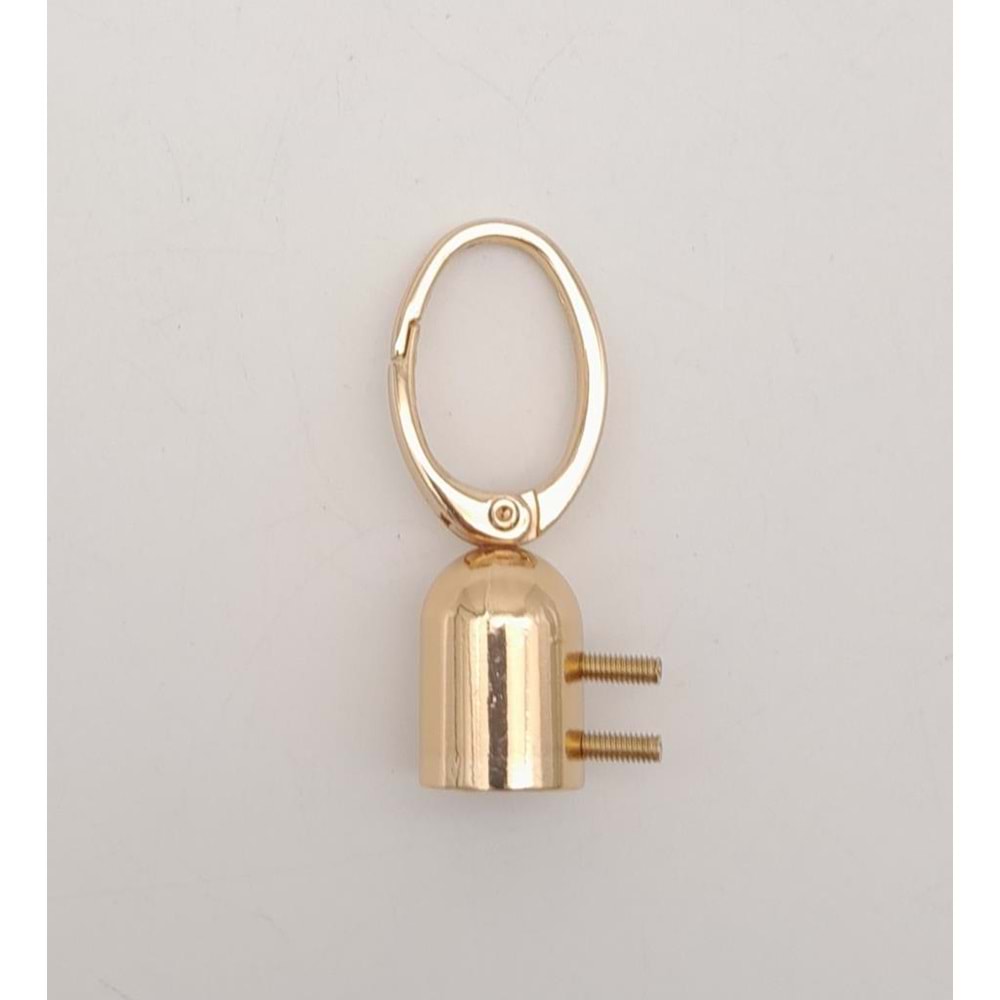 Çanta Aksesuar 14 mm Light Gold Renk Oval Halkalı Kancalı Kovan 1 Adet