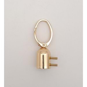 Çanta Aksesuar 14 mm Light Gold Renk Oval Halkalı Kancalı Kovan 1 Adet