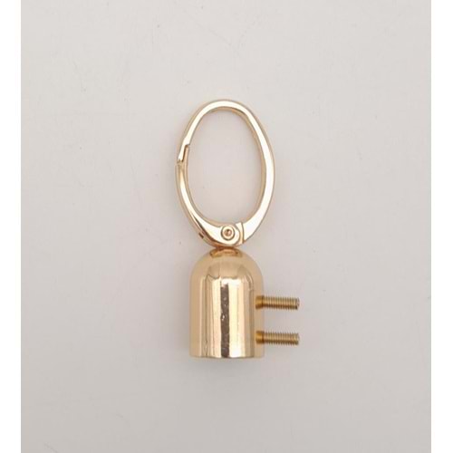 Çanta Aksesuar 14 mm Light Gold Renk Oval Halkalı Kancalı Kovan 1 Adet