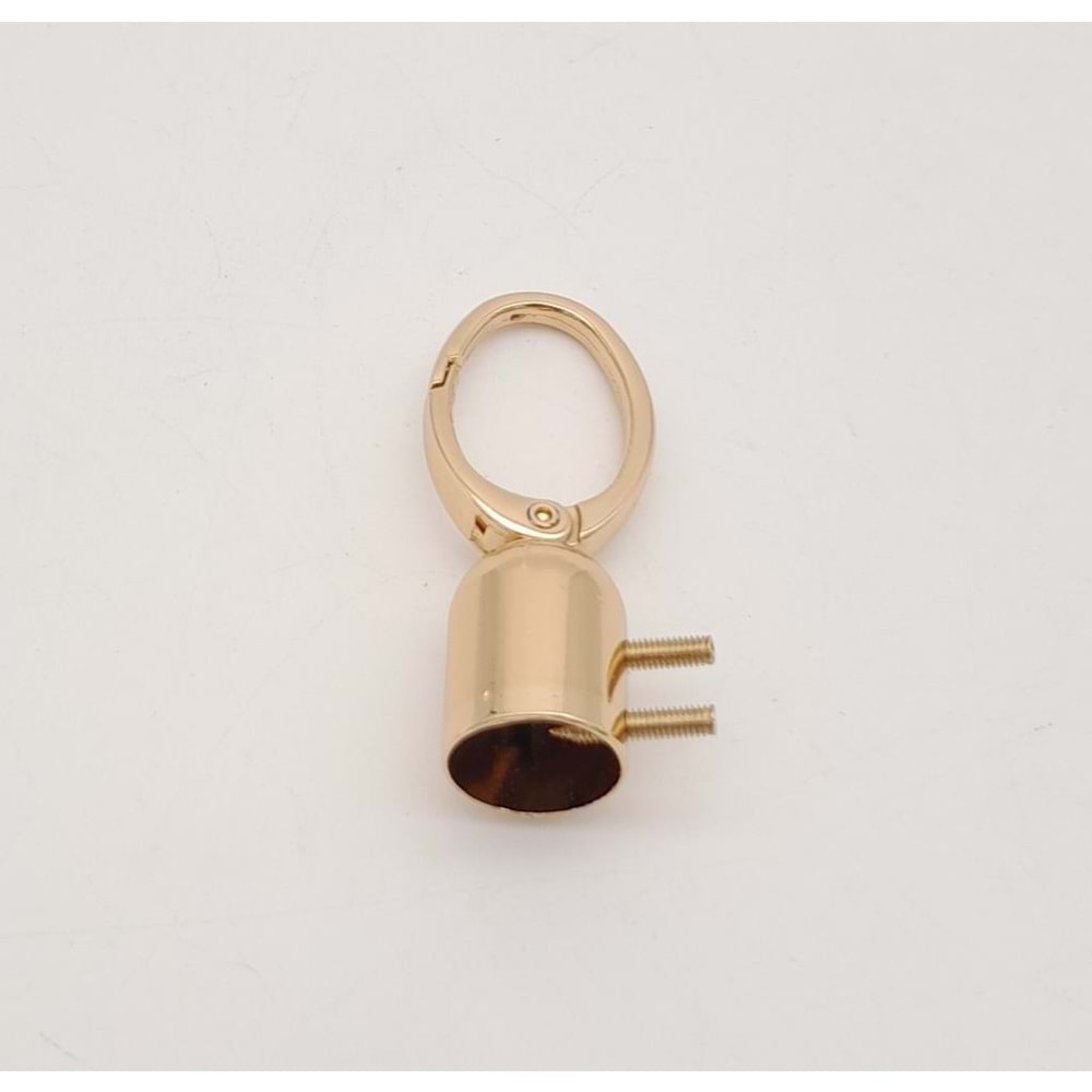 Çanta Aksesuar 14 mm Light Gold Renk Oval Halkalı Kancalı Kovan 1 Adet