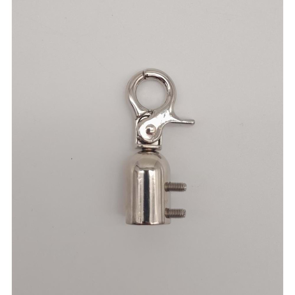 Çanta Aksesuar 12 mm Gümüş Renk Kancalı Kovan 1 Adet