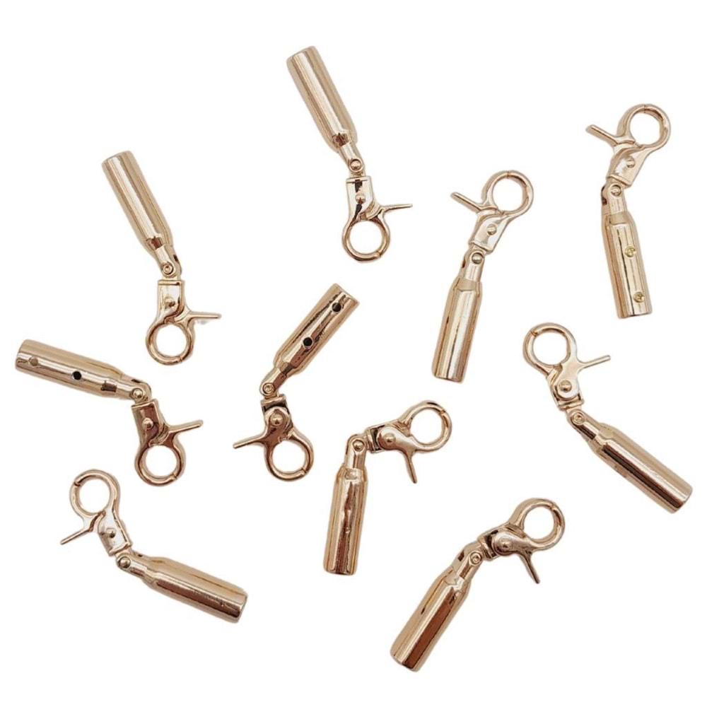 Çanta Aksesuar 7 mm Kancalı Kovan Light Gold Renk 10 Adet