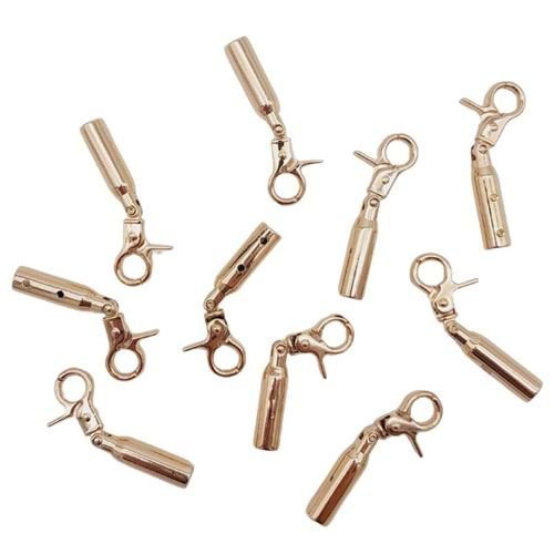 Çanta Aksesuar 7 mm Kancalı Kovan Light Gold Renk 10 Adet