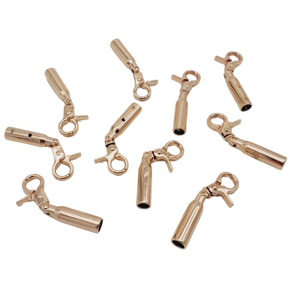 Çanta Aksesuar 7 mm Kancalı Kovan Light Gold Renk 10 Adet