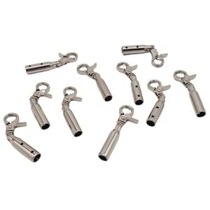 Çanta Aksesuar 7 mm Kancalı Kovan Gümüş Renk 10 Adet