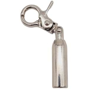 Çanta Aksesuar 7 mm Kancalı Kovan Gümüş Renk 10 Adet