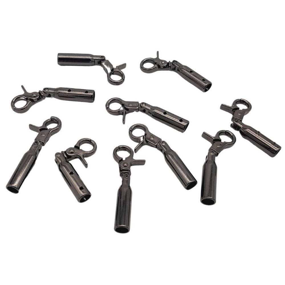 Çanta Aksesuar 7 mm Kancalı Kovan Füme Renk 10 Adet