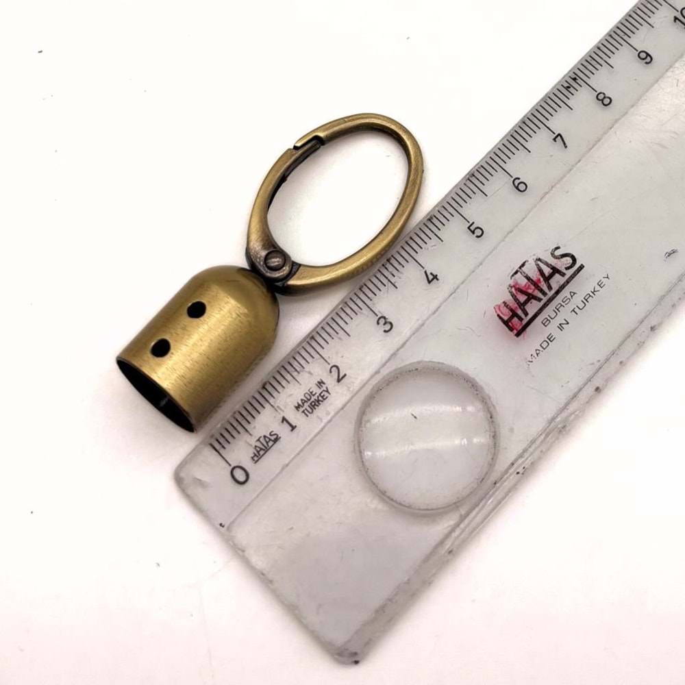 Çanta Aksesuar 14 mm Antik Renk Oval Halkalı Kancalı Kovan 1 Adet