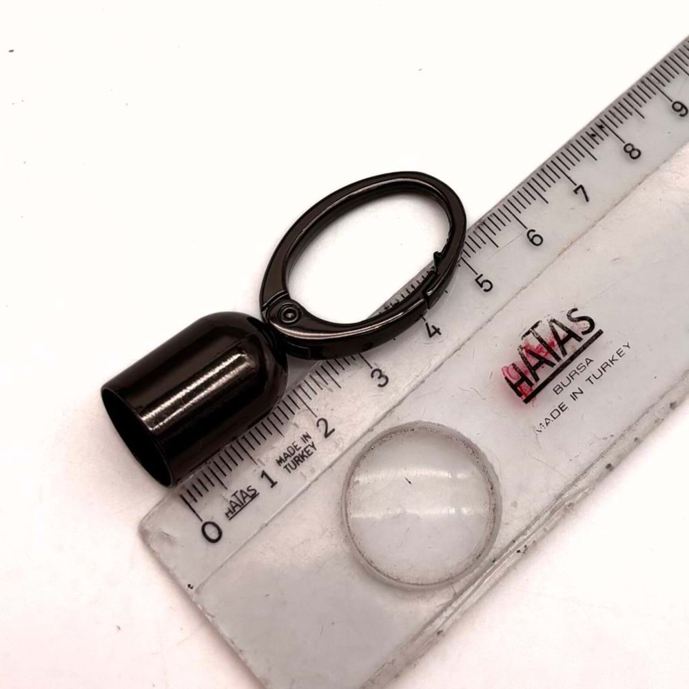 Çanta Aksesuar 14 mm Füme Renk Oval Halkalı Kancalı Kovan 1 Adet