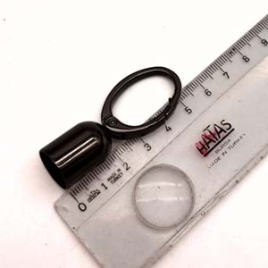 Çanta Aksesuar 14 mm Füme Renk Oval Halkalı Kancalı Kovan 1 Adet