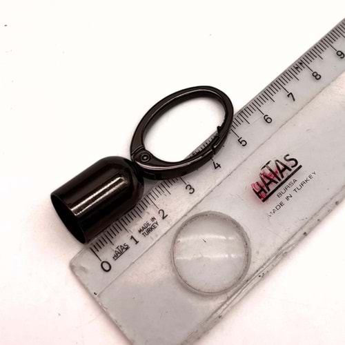 Çanta Aksesuar 14 mm Füme Renk Oval Halkalı Kancalı Kovan 1 Adet