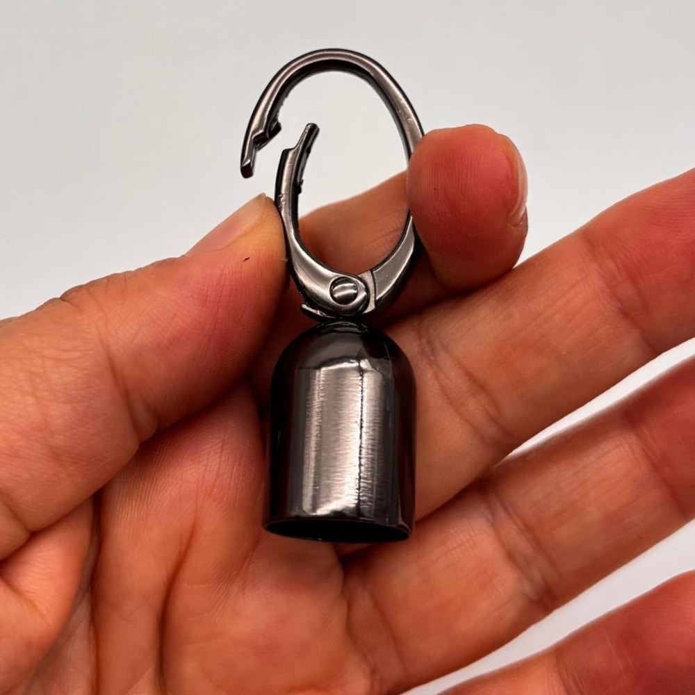 Çanta Aksesuar 14 mm Füme Renk Oval Halkalı Kancalı Kovan 1 Adet