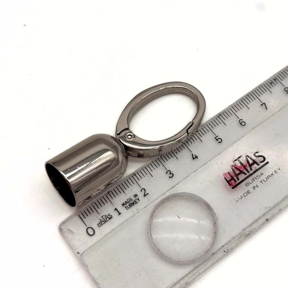 Çanta Aksesuar 14 mm Gümüş Renk Oval Halkalı Kancalı Kovan 1 Adet
