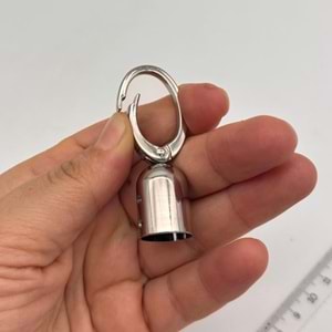 Çanta Aksesuar 14 mm Gümüş Renk Oval Halkalı Kancalı Kovan 1 Adet