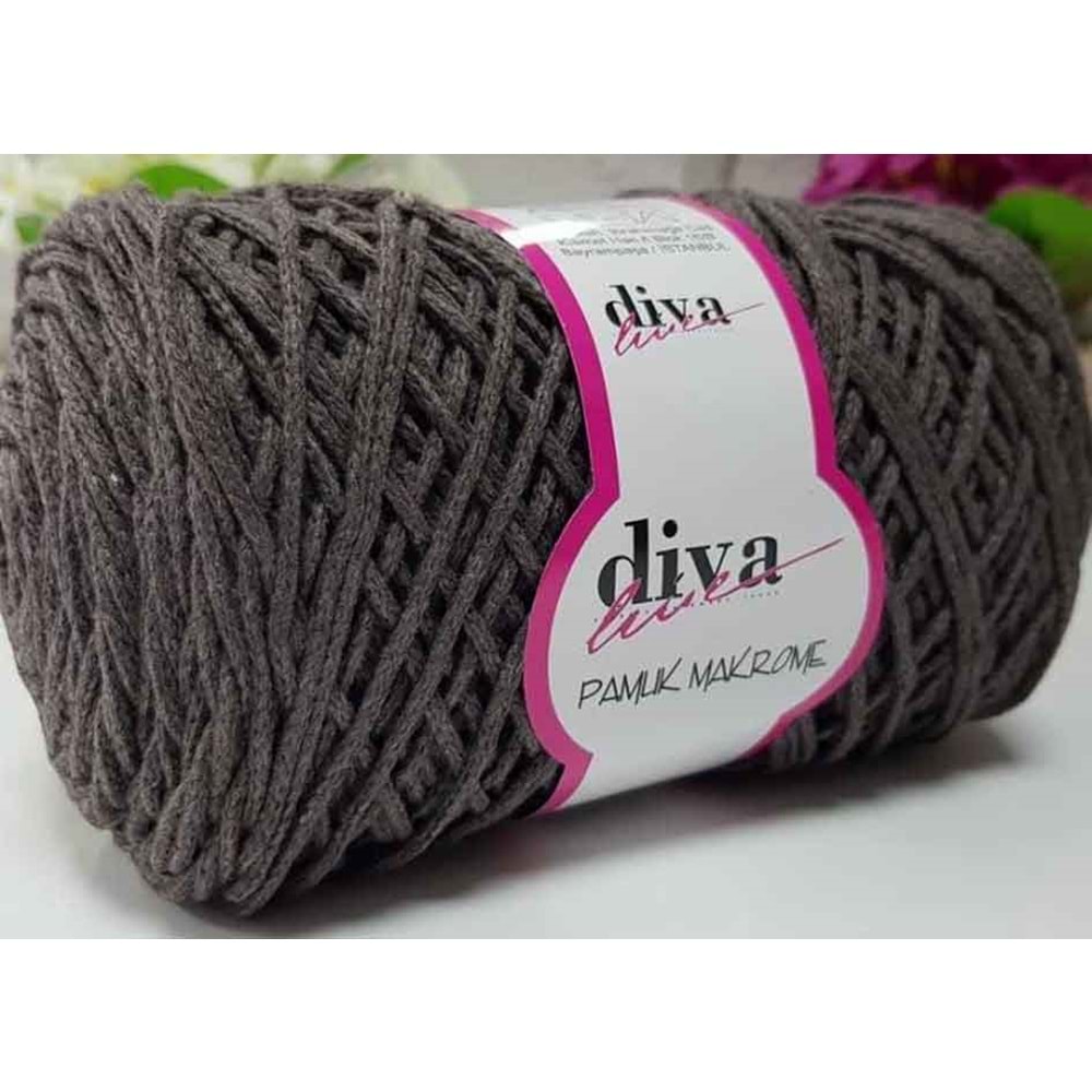 Çanta Aksesuar Diva Pamuk Makrome Koyu Kahve(Kalın)
