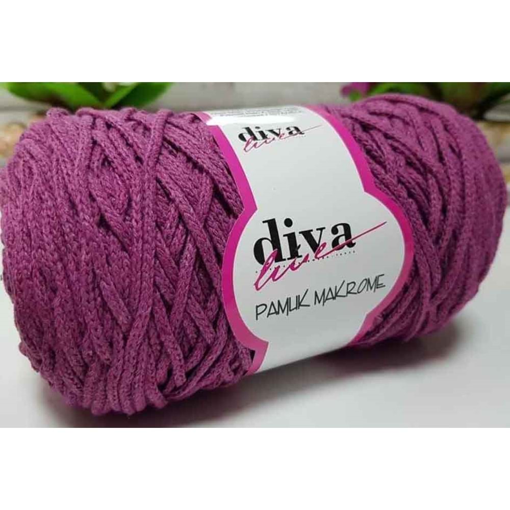 Çanta Aksesuar Diva Pamuk Makrome Mürdüm (Kalın)