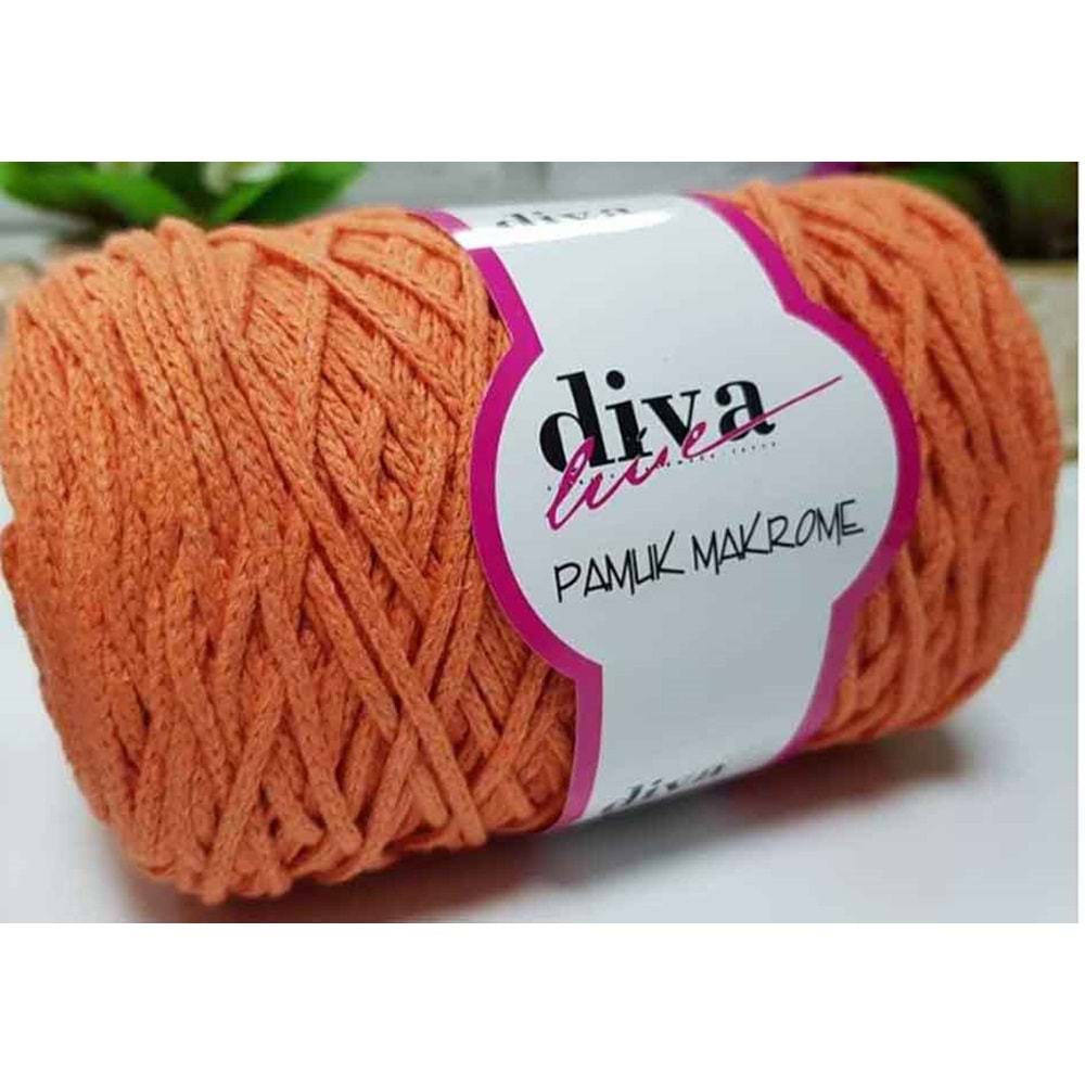 Çanta Aksesuar Diva Pamuk Makrome Turuncu (Kalın)