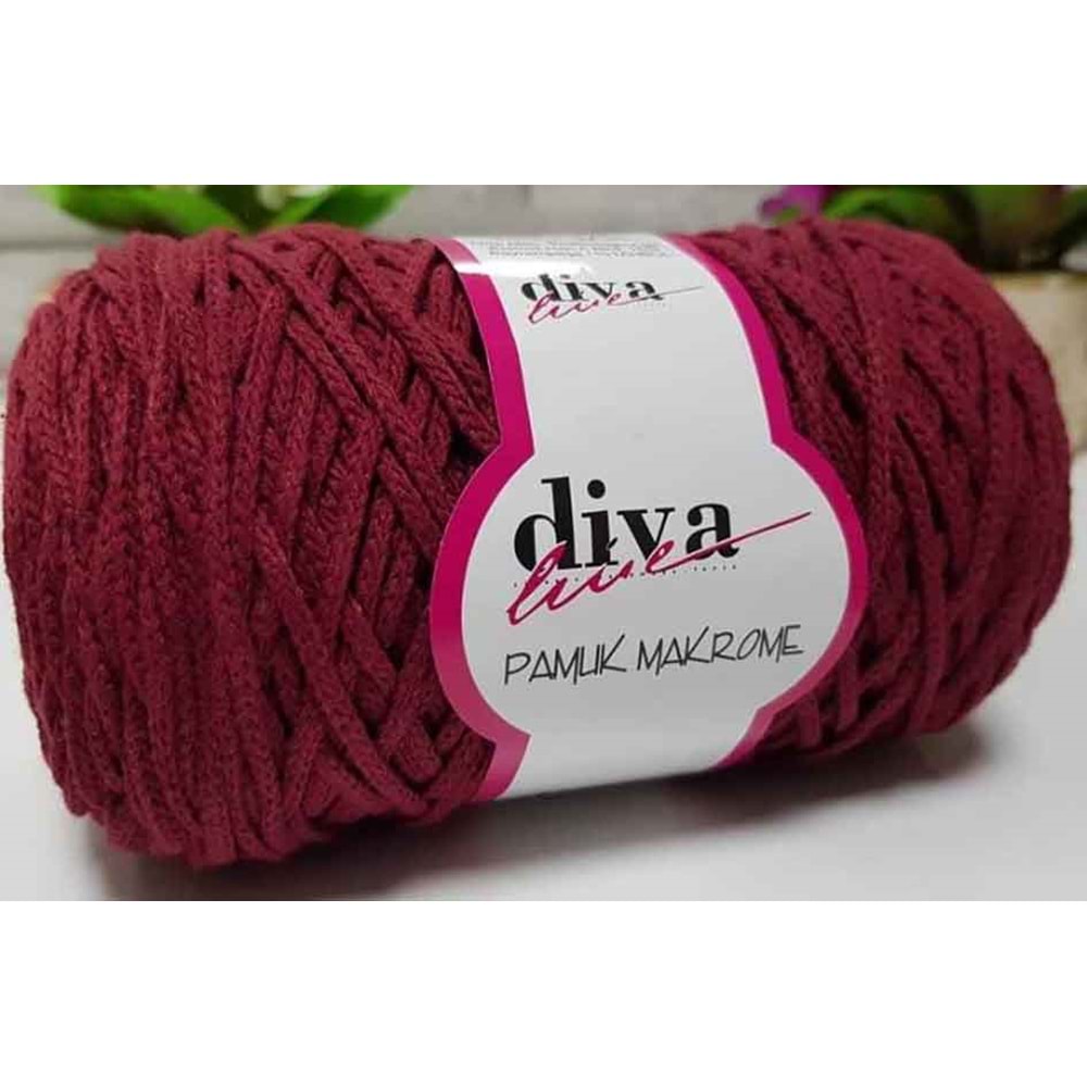 Çanta Aksesuar Diva Pamuk Makrome Bordo (Kalın)