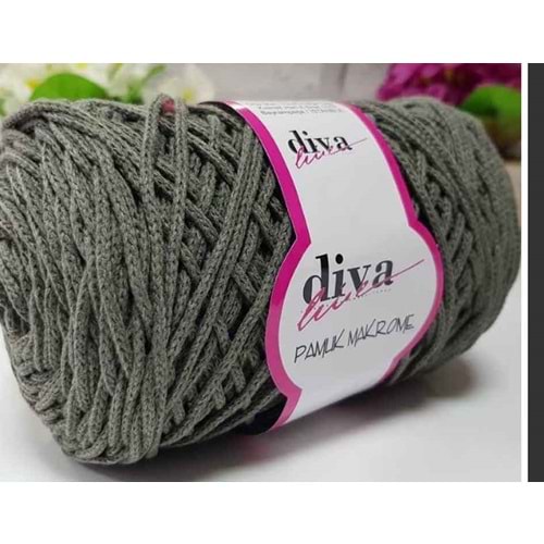 Çanta Aksesuar Diva Pamuk Makrome Haki Yeşil (Kalın)