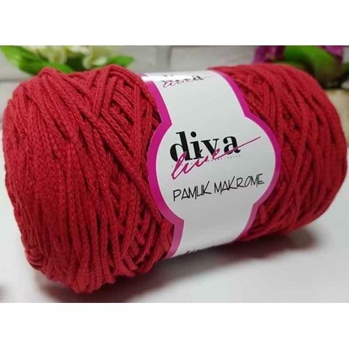 Çanta Aksesuar Diva Pamuk Makrome Kırmızı (Kalın)