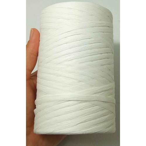 Çanta Aksesuar Beyaz Renk Rafya İp