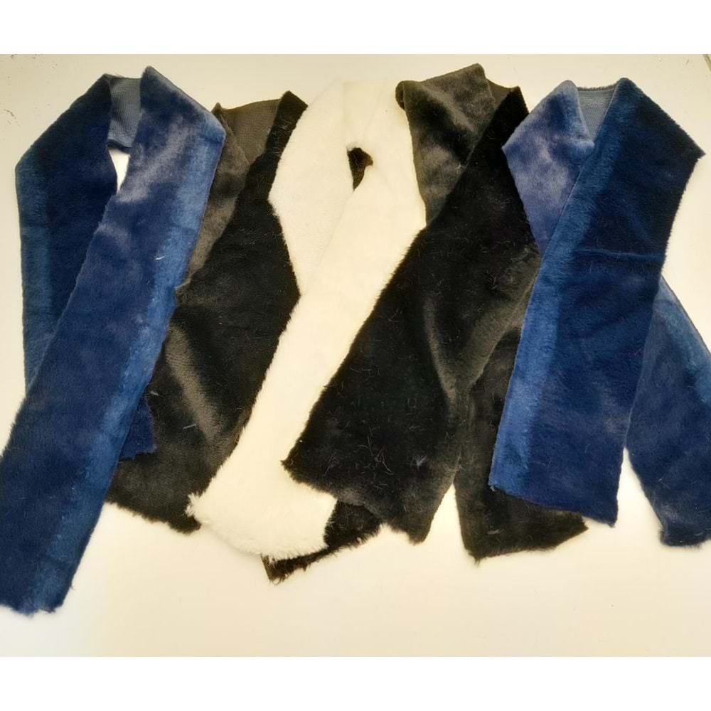 Çanta Aksesuar Renkli 100X9 Cm Kürk Set