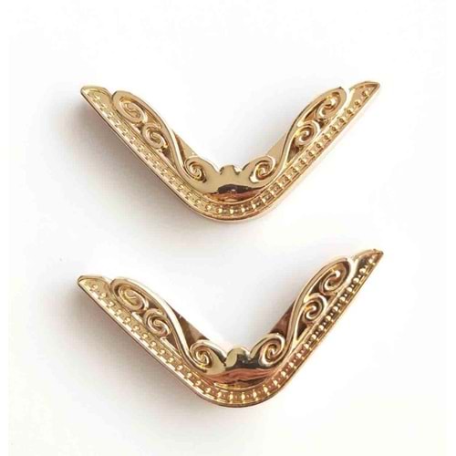 Çanta Aksesuar 2Li Light Gold Köşe Aparatı Süslü Model