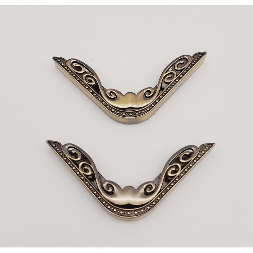 Çanta Aksesuar 2Li Antik Renk Köşe Aparatı Süslü Model