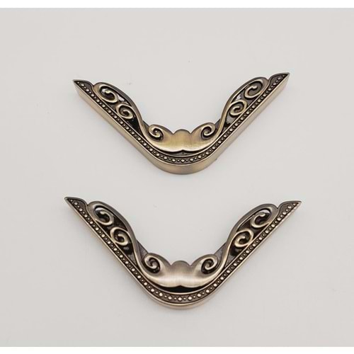 Çanta Aksesuar 2Li Antik Renk Köşe Aparatı Süslü Model