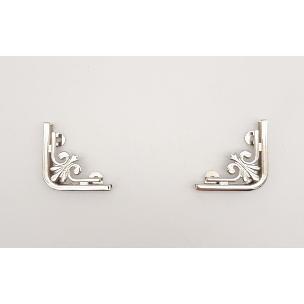 Çanta Aksesuar 2 Li Gümüş Renk Köşe Aparatı