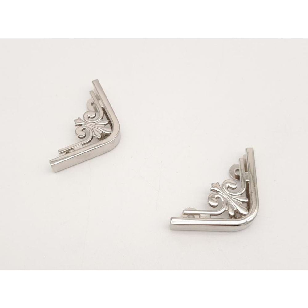 Çanta Aksesuar 2 Li Gümüş Renk Köşe Aparatı