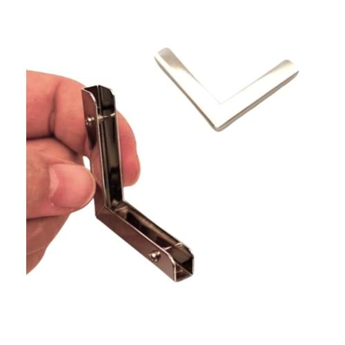 Çanta Aksesuar 2 Li Gümüş Renk Köşe Aparatı V Model