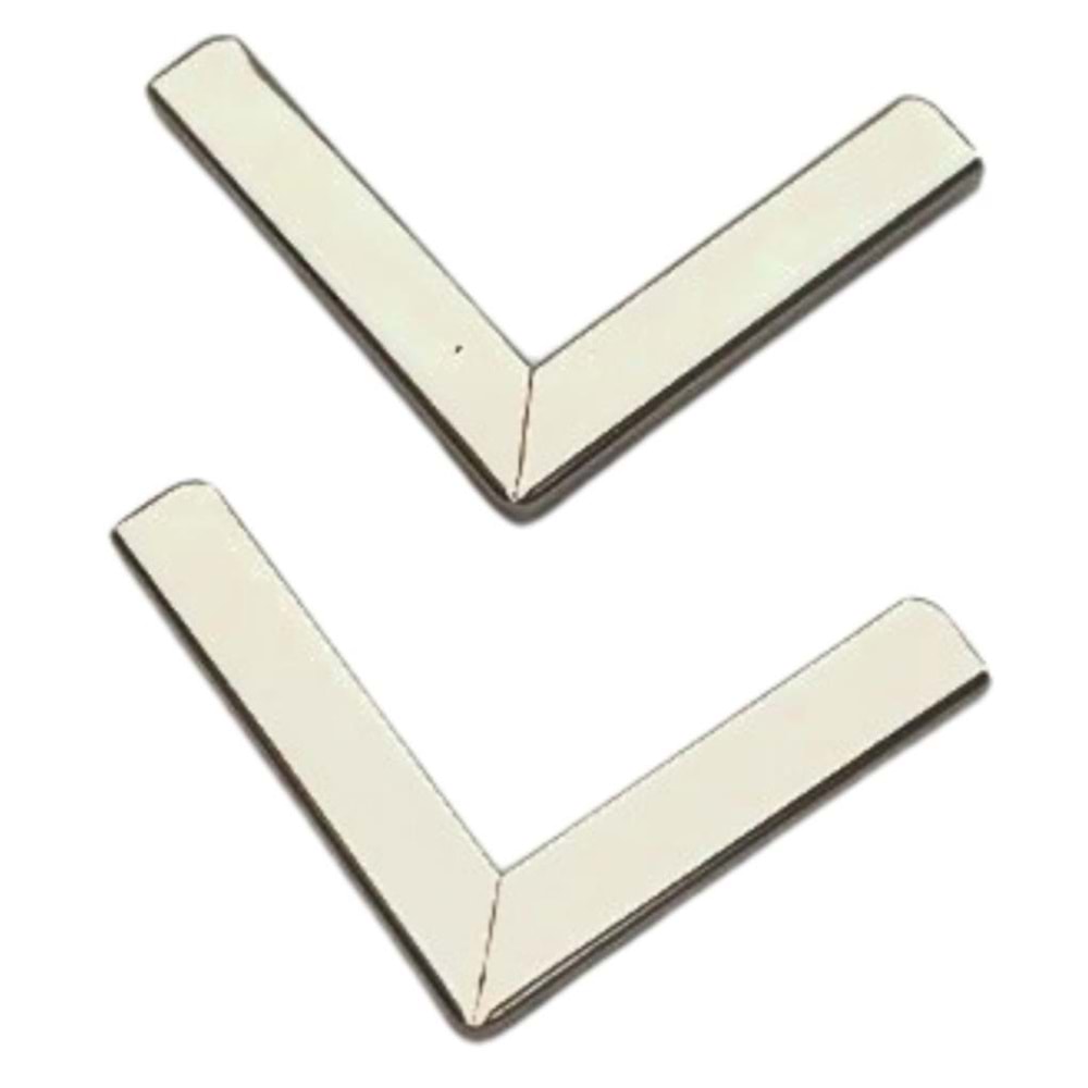 Çanta Aksesuar 2 Li Gümüş Renk Köşe Aparatı V Model