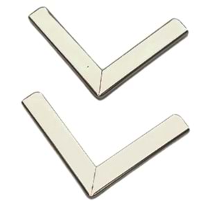 Çanta Aksesuar 2 Li Gümüş Renk Köşe Aparatı V Model