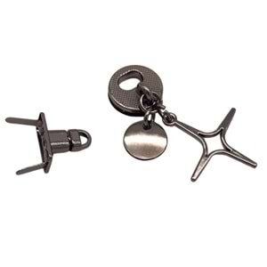 Çanta Aksesuar Sarkaç Yıldız Süslü Füme Renk Çanta Kilidi