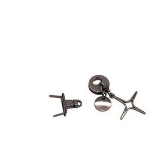 Çanta Aksesuar Sarkaç Yıldız Süslü Füme Renk Çanta Kilidi