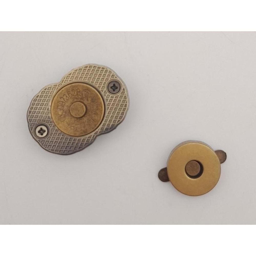 Çanta Aksesuar Antik Çift Daire Mıknatıslı Kilit