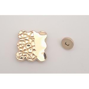 Çanta Aksesuar Light Gold Renk 4.5 cm Mıknatıslı Kilit