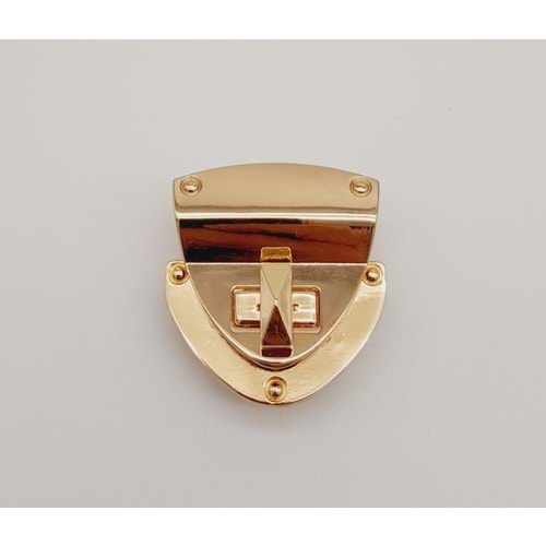 Çanta Aksesuar Light Gold Renk Üçgen Kilit