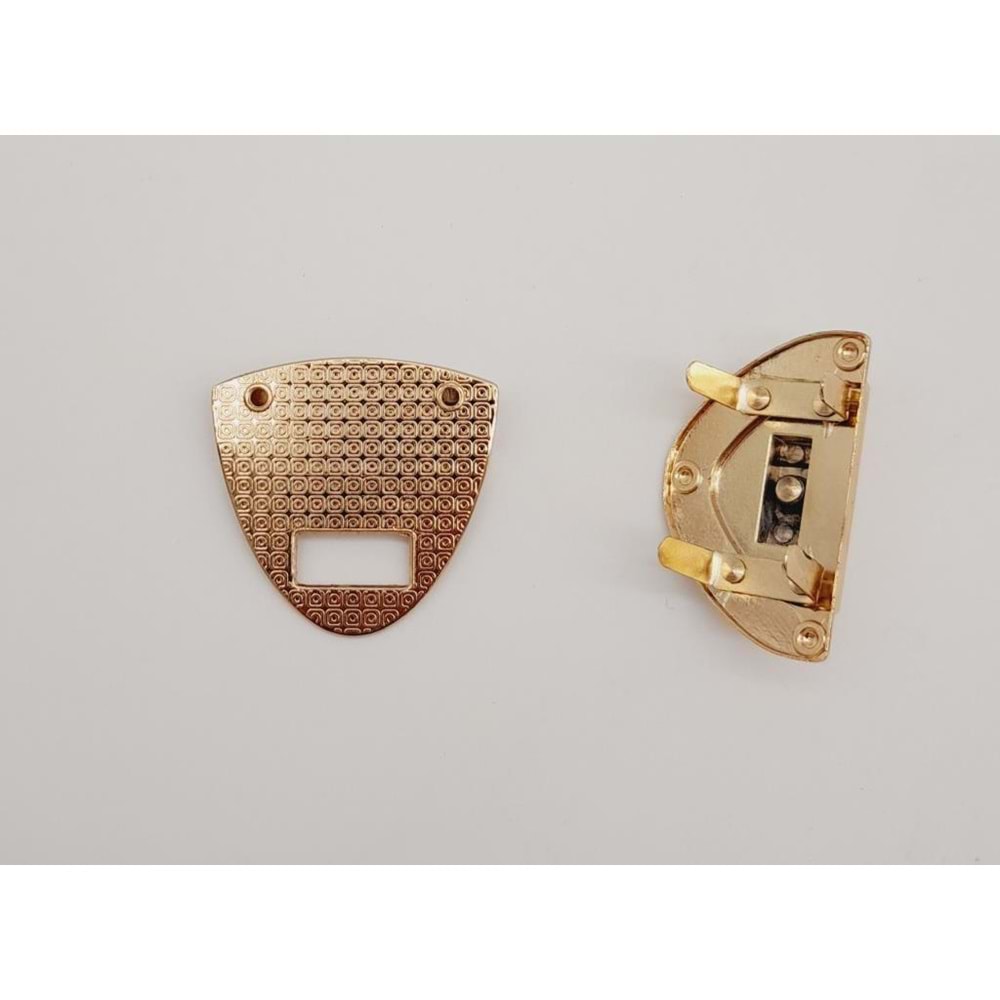 Çanta Aksesuar Light Gold Renk Üçgen Kilit