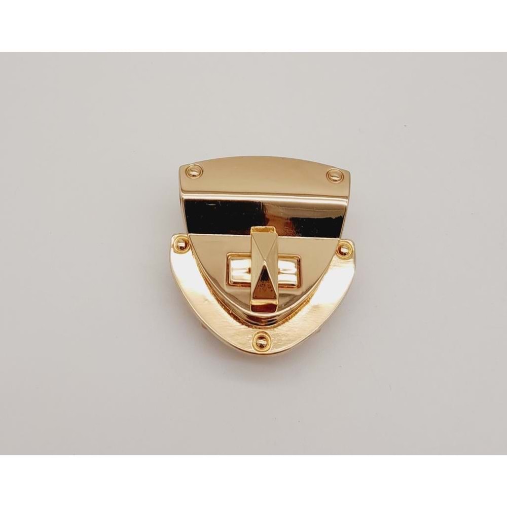 Çanta Aksesuar Light Gold Renk Üçgen Kilit